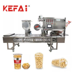 KEFAI Машина для наполнения и запечатывания стаканчиков для попкорна